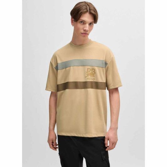 x RB logo Print Oversized Yellow T-Shirt