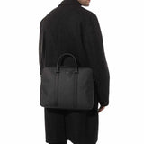 Monogram Print Blue Document Bag