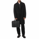 Monogram Print Blue Document Bag