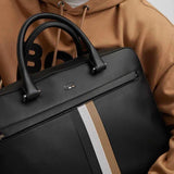 Ray Striped Black Messenger Bag