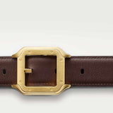 Gold Buckle Santos 3cm Black/Brown Reversible Belt