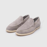 Suede Piuma Grey Loafers