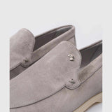 Suede Piuma Grey Loafers