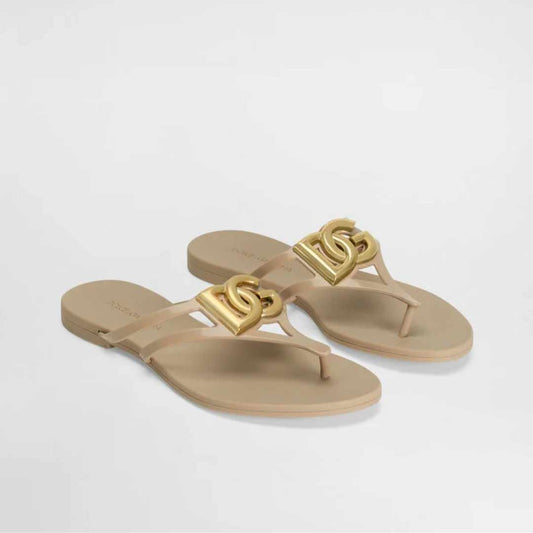 DG Plaque Beige Slides