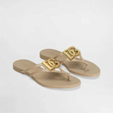 DG Plaque Beige Slides