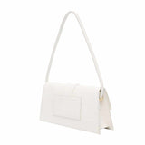 Le Bambino Snake-Effect White Shoulder Bag