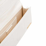 Le Bambino Snake-Effect White Shoulder Bag