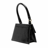 Le Chiquito Croc-Effect Black Shoulder Bag