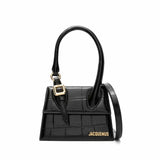 Le Chiquito Croc-Effect Black Shoulder Bag