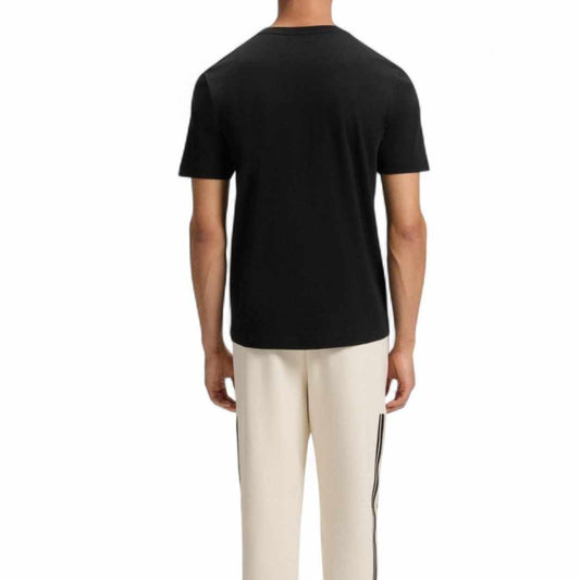 Futuristic Logo Print Black T-Shirt