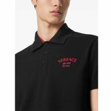 Logo Embroidered Black Polo-Shirt