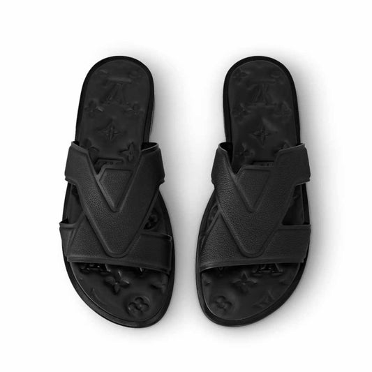 LV Oasis Black Slides