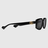 GG Rectangular Black Sunglasses