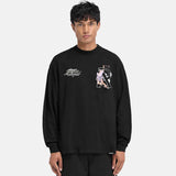 Hermes Logo Print Black Long-Sleeve T-Shirt