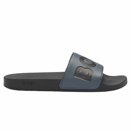 Logo Debossed Navy Slides