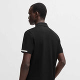 Signature Stripes Sleeve Black Polo-Shirt
