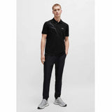 Dynamic Print Black Polo-Shirt