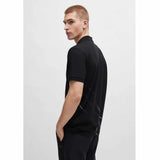Dynamic Print Black Polo-Shirt