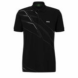 Dynamic Print Black Polo-Shirt