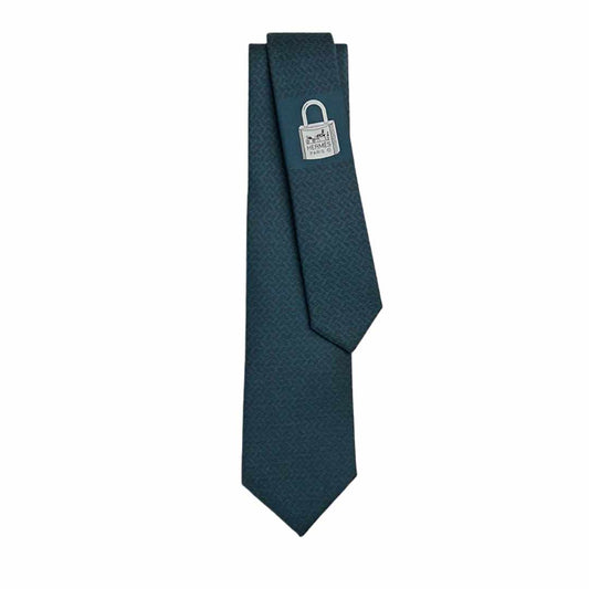 H Oblique Twill Marine Tie
