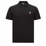 Cotton Piquet Black Polo-Shirt