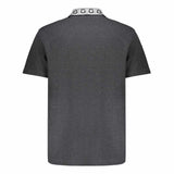 Heritage Print Collar Grey Polo-Shirt