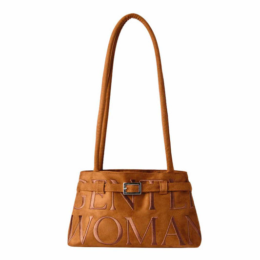 Suede Ballerina Brown Bag