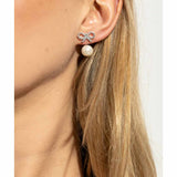 Micro Bow Pearl Earrings