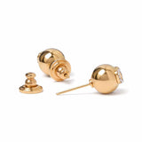 VLogo Crystal Gold Earrings