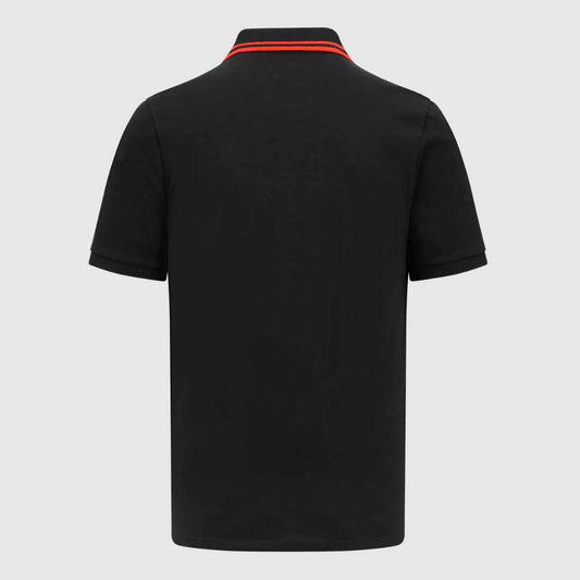 F1 Logo Print Black Polo-Shirt