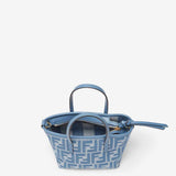 Roll Mini Fabric Blue Hand Bag
