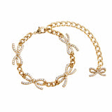 Ribbon Bow Gold Bracelet