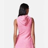 All-Over Print Pink Mini Dress