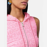 All-Over Print Pink Mini Dress