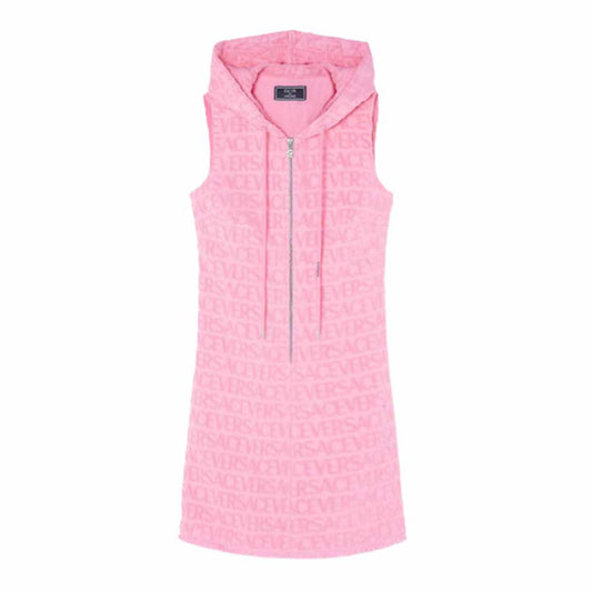 All-Over Print Pink Mini Dress