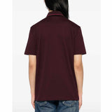 Barocco Print Burgundy Polo-Shirt