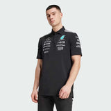 Authentic 2025 Team Black Polo-Shirt