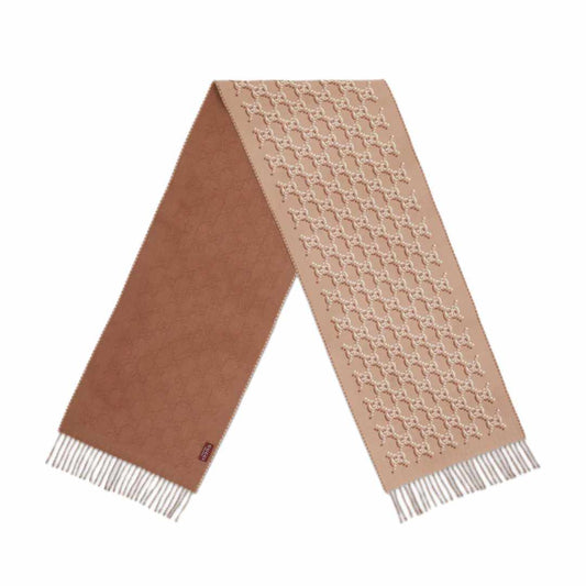 Shadow Fringed Brown Scarf