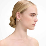 Mottled Gold Bow Earrings