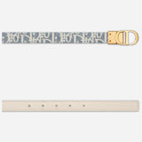 Oblique Chambray-Effect Jacquard Reversible Belt