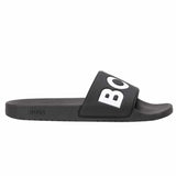 Logo Embossed Black Slides