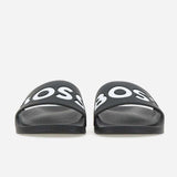 Logo Embossed Black Slides