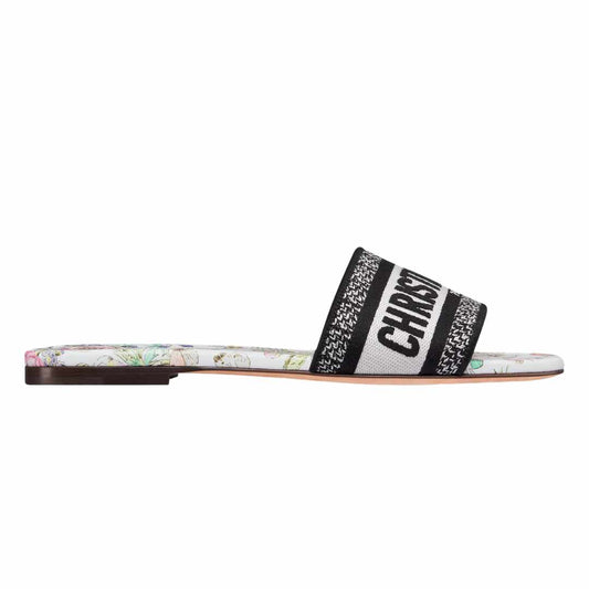 Flower Calendar Allover White Dway Slides