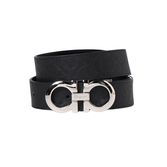 Gancini Embossed Leather Belt