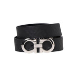 Gancini Embossed Leather Belt