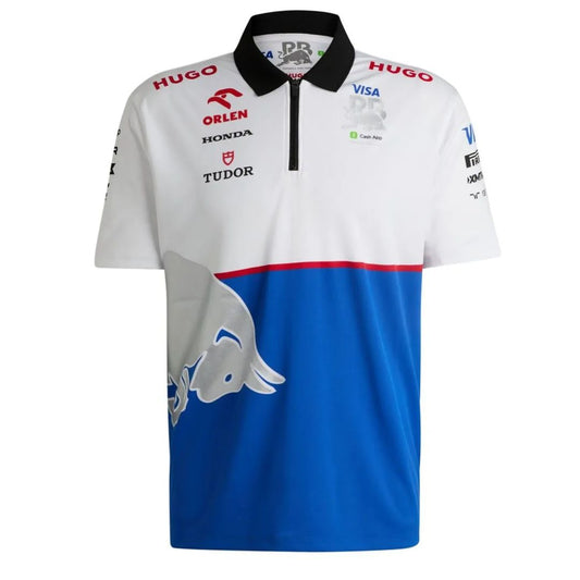 2024 Team Print White Polo-Shirt