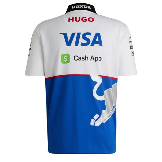 2024 Team Print White Polo-Shirt