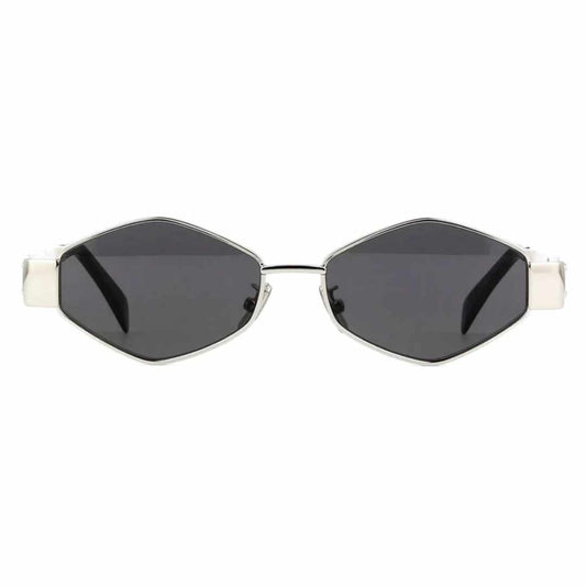 Geometric Triomphe Silver Sunglasses