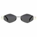 Geometric Triomphe Silver Sunglasses