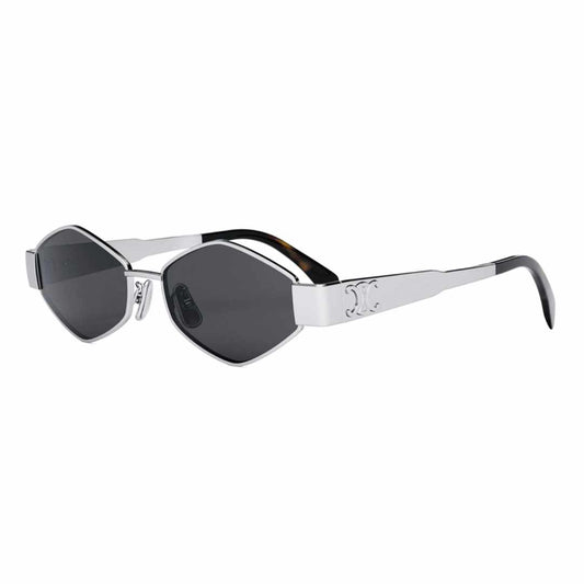 Geometric Triomphe Silver Sunglasses